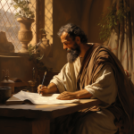 bicycledays_the_apostle_Paul_writing_the_book_of_Hebrews_on_a_s_97857893-655c-4779-985c-ac208be6634d